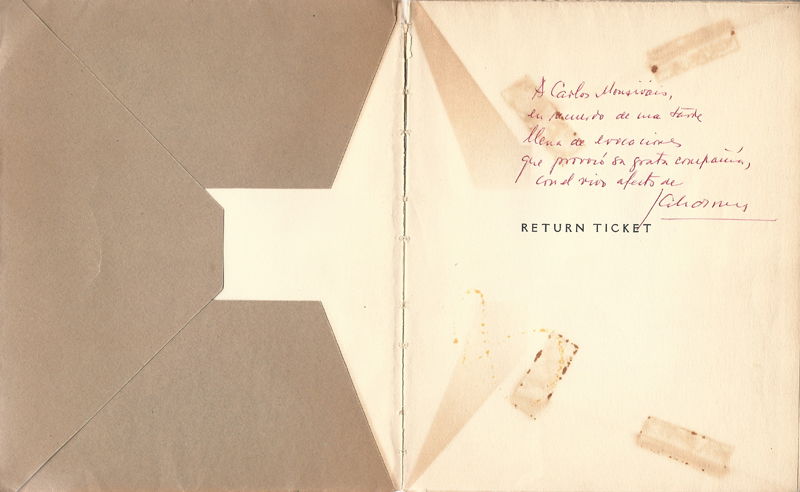 43. Return ticket dedicatoria