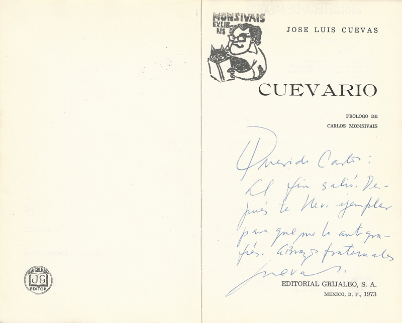 266. Cuevario dedicatoria