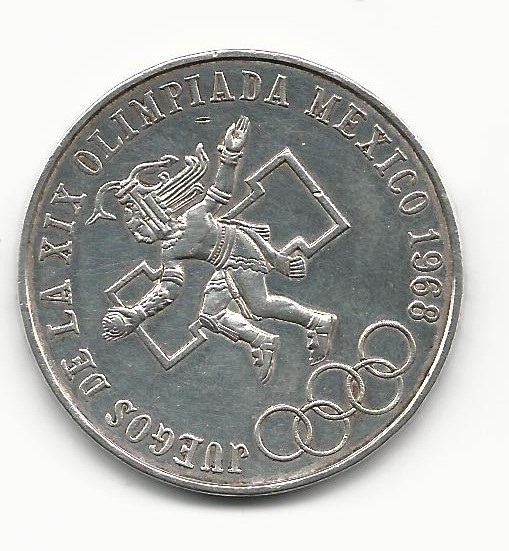 146 Moneda XIX olimpiada México 68 25 pesos Frente