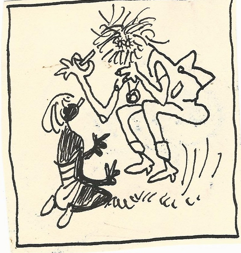 356 Pareja hippies fumando ella hincada él sentado