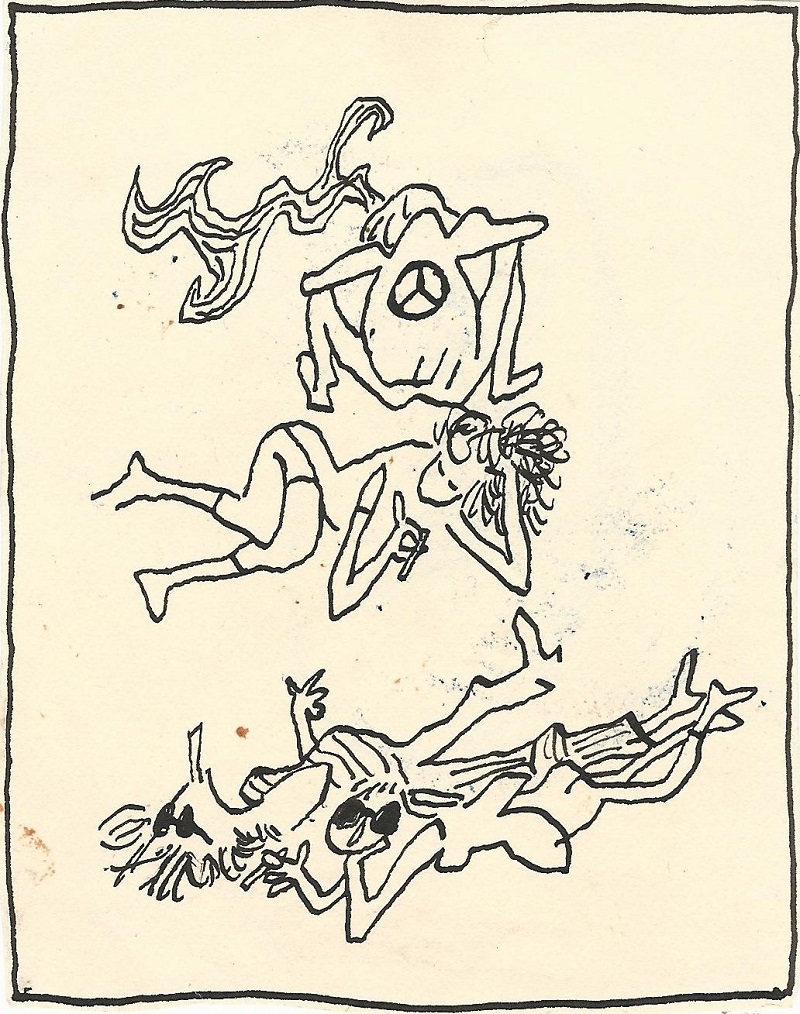 358 Cuatro hippies fumando